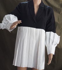 Dream Architect Black and White Jacket/Top/Mini Dress size L (see measurements)