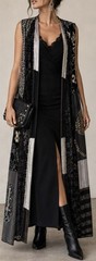 Styles Ever After Handmade Patchwork L Maxi Duster Metallica Art To Wear Unique