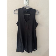 Express Black Cutout Mock Neck Sleeveless Fit and Flare Dress Womens Large