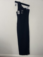 Michael Costello Sutton Gown black Side mesh panel size S NWT $258msrp