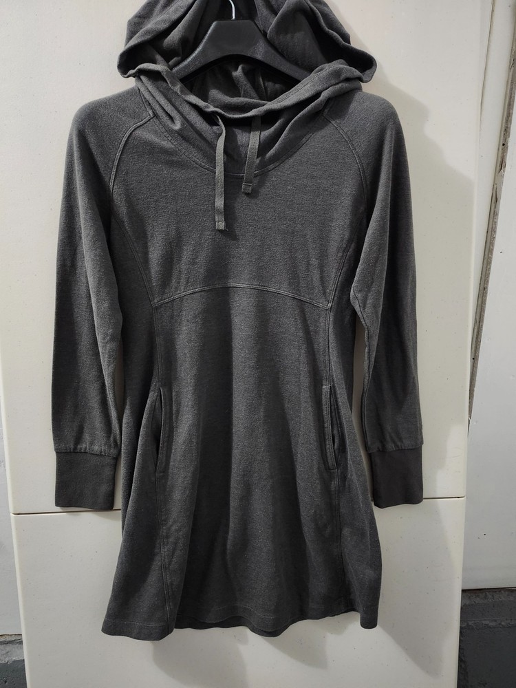 Columbia Dress Womens S Gray Tunic Hoodie Pullover High Neck Outdoor Stretch Pkt