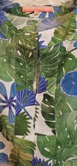 Vilagallo Anabella Botanical Print Cotton Shift Dress Made in Portugal EU40 US 8