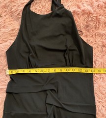 Nicole Miller Black Halter Dress with with ruffle accent in the front. SZ Medium
