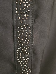ELXSI Kurta Middle eastern Style Arabian Black White Flower Abaya Size Medium