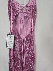 $199 B Darlin Juniors Sequin-Pattern Floor- Dark Mauve 13/14