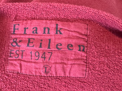 Frank & Eileen Izzie Cranberry Triple Fleece Dress Women L EUC LongSleeve Cotton