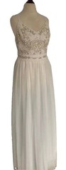 French Connection Long White Floral Embellishment Boho Summer Maxi Dress UK 12