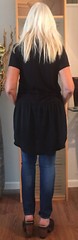 Anthropologie Dolan Tunic Dress Black Asymmetrical Blended Fabric Layered SZ L