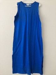 Candace Cameron Bure Petite Midi T-Shirt Dress – Cobalt (sz PL) A488157 –