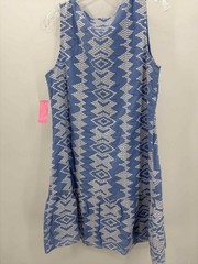 Pre-Owned Sail To Sable Blue Size Medium Knee Length Sleeveless Dress