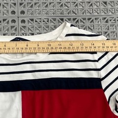 Tommy Hilfiger Nautical Preppy Striped Shirt Dress Red White Blue Coastal LARGE