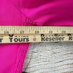 Tuckernuck Dress Womens Designer Size M Fuchsia Bows Lined Long Sleeve Pockets