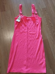 Say What? Stretch Pink/adjustable Shoulder Straps/ Mini Party Dress Womens M