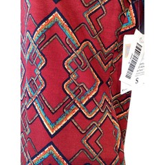 LuLaRoe Julia Knit Knee-Length Half Sleeve Casual Stretch Everyday Dress Red S