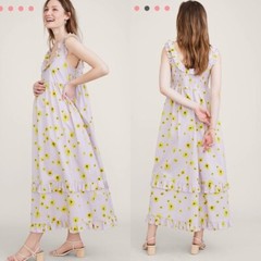 Hatch Maternity Women&rsquo;s THE RAFAELA DRESS Lilac Poppy Cotton NEW