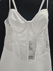 ​Fashion Nova Jamie Corset Lace Mini Dress White Size M NWT