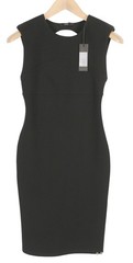 Diesel Women&rsquo;s Black Midi Dress Sleeveless Cut-Out Back Logo