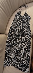 I.N San Francisco zebra halter tie dress