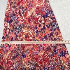 Peruvian Connection Maxi Dress Medium Pink Floral Boho Stretch Knit Casual Chic