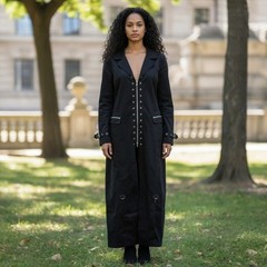 Tripp Nyc Dress XL Womens Black Long Trapeze & Swing Sleeve V-Neck Cotton Casual