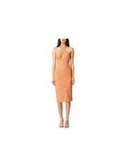 BARDOT Womens Sheath Below The Knee Dress Sleeveless Corset Boning Lined Lace