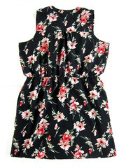 Catherine Malandrino Black Pink Green Floral Pocket Sleeveless Tank Dress XXL