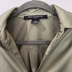 French Connection Long Shirt Button Down Dress, Women&rsquo;s Size XS – Olive Green