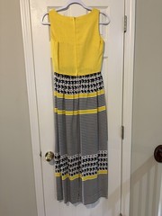 Vintage Designer Maxi Dress 70s Mod Floral Lord & Taylor