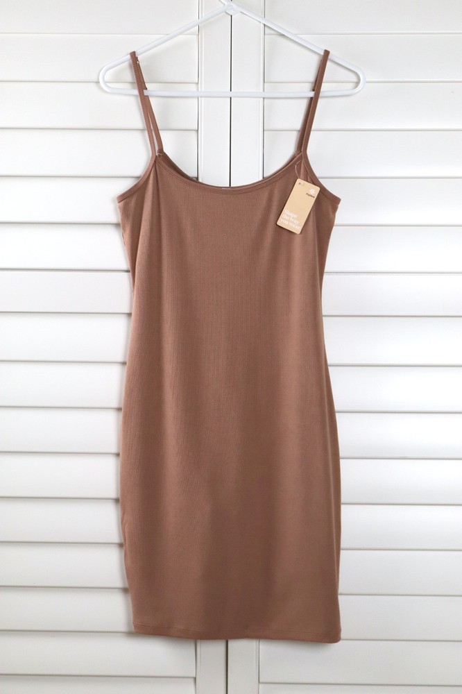 POPILUSH NWT Soft Ribbed Stretch Shapewear Mini Tank Cami Dress Size XXL / 2XL
