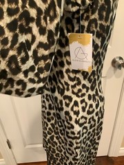 rag & bone Gray Brown Black « Short Leopard Dress » Silk Shift, Size 4, NWT!