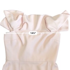 Camilyn Beth Pink Ruffle Off Shoulder Cocktail Dress Size 4 Made in USA Blush