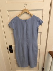 Coldwater Creek Vintage Women’s Silk Linen Blend Cap Sleeve Sheath Dress 6 New