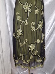 Phase Eight Green Whimsigoth Forest Witch Mesh Overlay Fairy Dress L