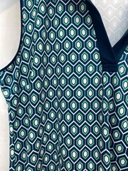 Scratch Seventy Sleeveless Collared Golf Dress Mini Length Green Blue Size Small