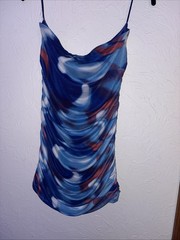 Fashion Nova Strapless Mini Dress Size Large Blue Red And White