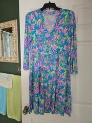 Lilly Pulitzer ⁰Alaiana Dress Formentera Turquoise Small