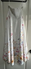 Skyraze White Floral Strapless Dress, Women&rsquo;s Sz M Garden Party Picnic Outfit