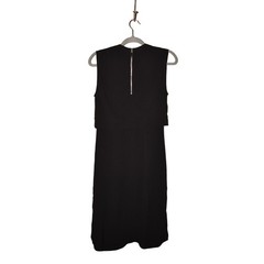 HELMUT LANG $395 Blaze Layered High Low Hem Dress Black Size 00