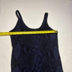 express black/blue snake print bodycon mini dress