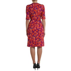 DOLCE & GABBANA Dress Multicolor Floral Poppy Print Sheath IT36/US2/XS 2780usd