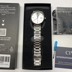 CIVO Men&rsquo;s Analog Watch Silver Easy-to-Read Dial Date Dress Wrist Watch