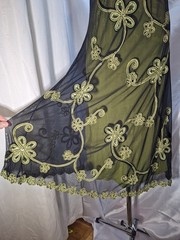Phase Eight Green Whimsigoth Forest Witch Mesh Overlay Fairy Dress L