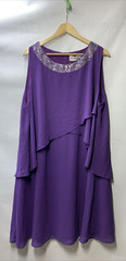 Hanna Nikole Women&rsquo;s Plus Size Guest Dress with Jacket 2 Piece Size 20W Purple
