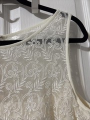 David’s Bridal Michaelangelo Ivory Lace Embroidered Sequin Wedding Dress Size 14