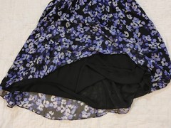 Kate Spade Chiffon Dress 100% Silk sz Med NWT $428 Short Hydrangea Purple Black