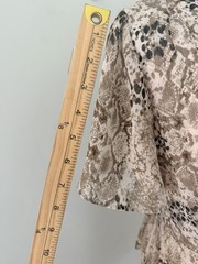 ALL IN FAVOR Isabella Snake Print True Wrap Mini Dress S Feminine Summer