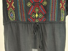 Basil & Maude Size Medium Black Embroidery Tunic Dress Semi Sheer Beach Cover-up