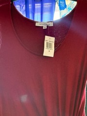 The Vanity Room Burgundy Side Knot Midi Dress Size M