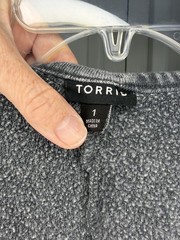 Torrid Cold Shoulder Mineral Wash Sweatshirt Dress Gray Size 1 Plus Soft Casual