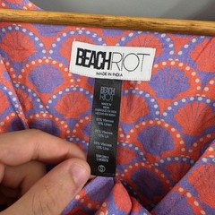 Beach Riot Dress Small Shell Print Cutout Bow Maxi Purple Orange Beach Summer
